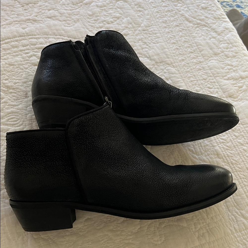 SoftWalk Black Ankle Boots Genuine Leather
